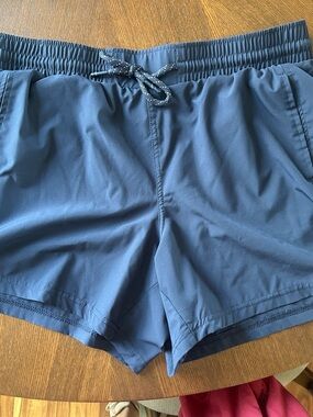Avalanche Slate Blue Elastic Waist Athletic Shorts